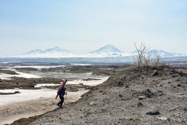 Area around Zhupanivsky volcano after huge landslide, Kamchatka. 