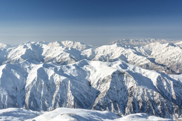 Mountains of Svaneti, mountain land in the western part of Georgia republic. 