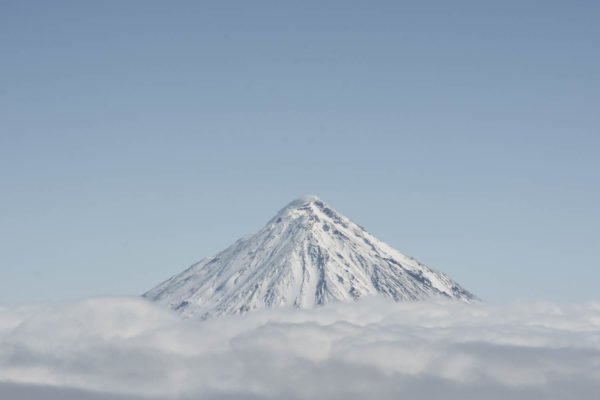 Koryaksky volcano (3456m), one of the most iconic ski-mountaineering object in Kamchatka.