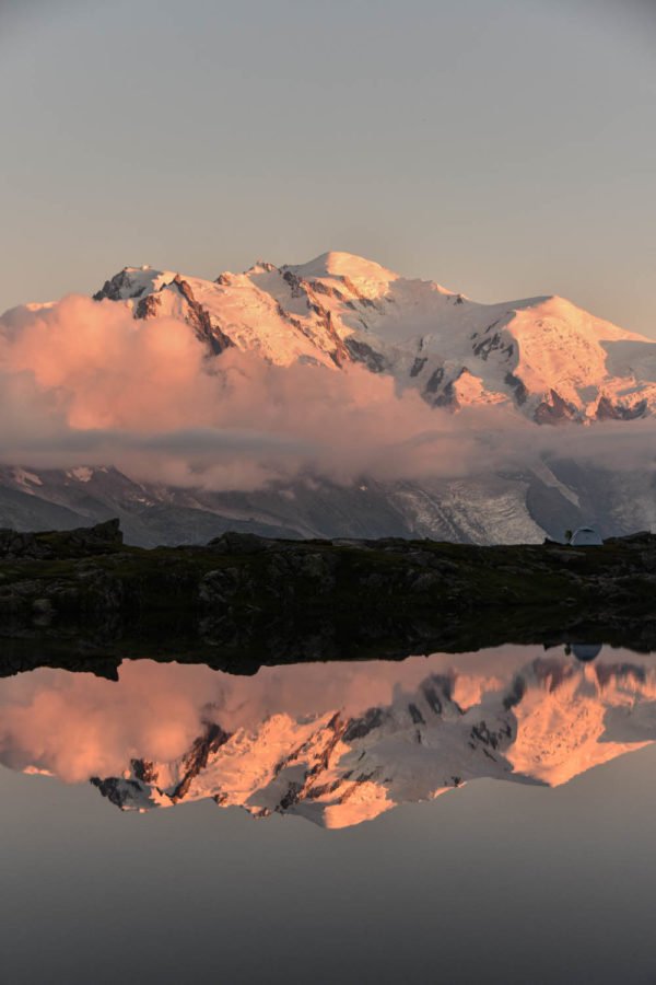 Mont Blanc and lacs des Chéserys